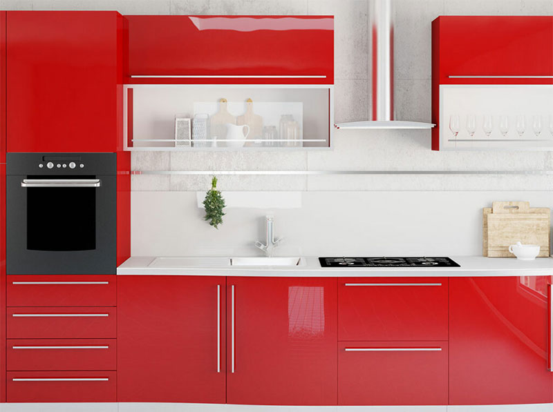 Cherry Wood Parallel Kitchen Design