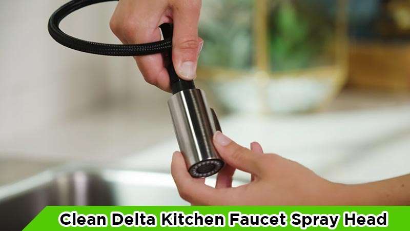 Clean Delta kitchen faucet spray head